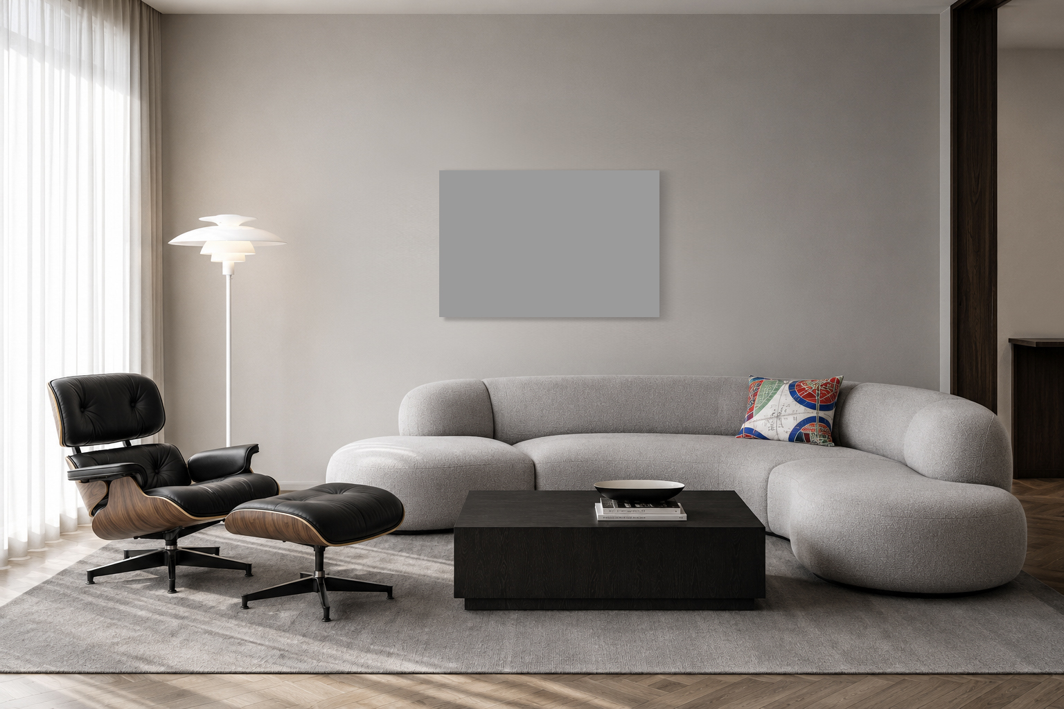 Gallery Acrylic shown in a living space concept environment for Orchid